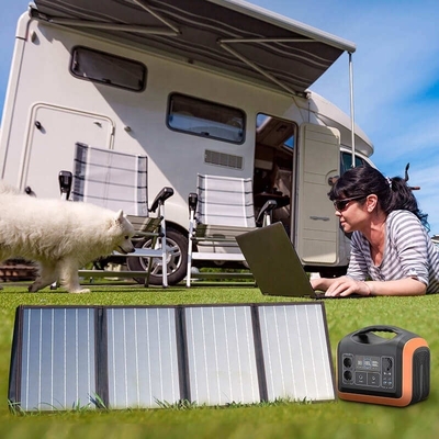 Поддержка быстрой зарядки 1200w портативная батарея банка электростанция с солнечной панелью для наружного использования